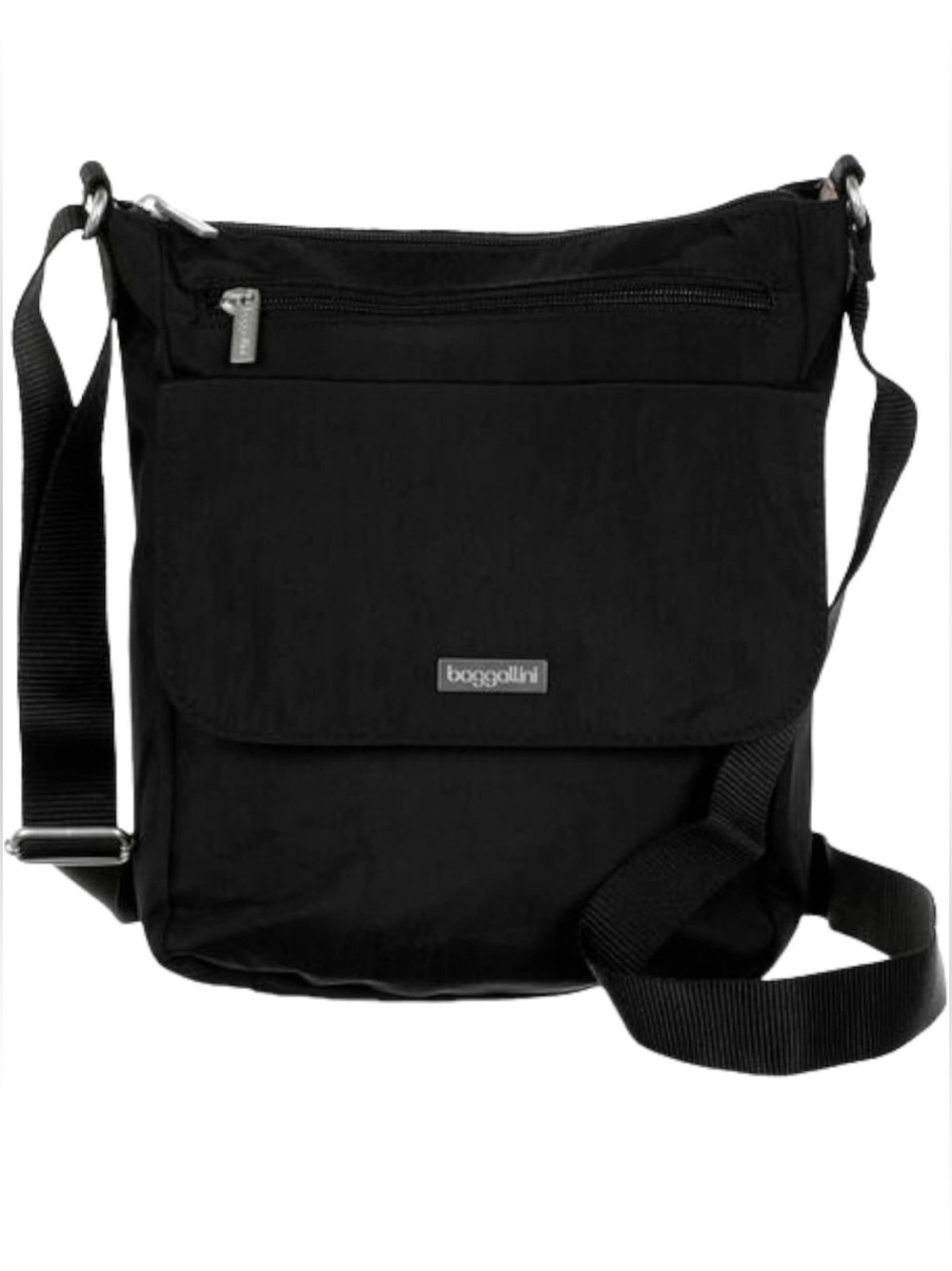 Baggallini Pocket Town Crossbody Bag Lightweight Water-Resistant Adjustable BLK